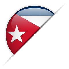 Image showing Cuba Flag Glossy Button