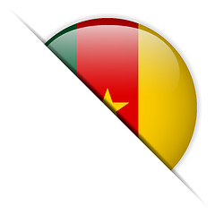 Image showing Cameroon Flag Glossy Button