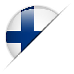 Image showing Finland Flag Glossy Button