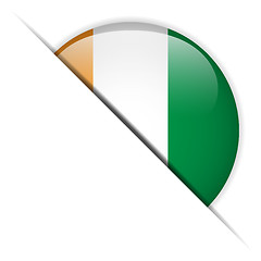 Image showing Ireland Flag Glossy Button