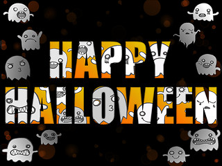 Image showing Halloween Letters with Ghosts