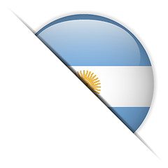 Image showing Argentina Flag Glossy Button