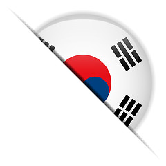 Image showing South Korea Flag Glossy Button