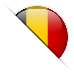 Image showing Belgium Flag Glossy Button