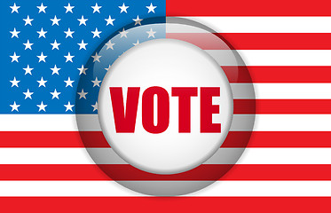 Image showing USA Vote Background with American Flag