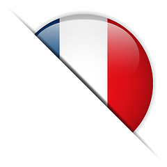 Image showing France Flag Glossy Button