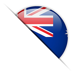 Image showing Australia Flag Glossy Button