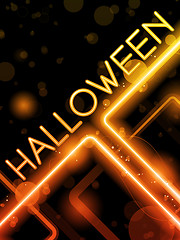 Image showing Halloween Neon Party Background