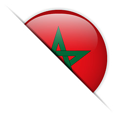 Image showing Morocco Flag Glossy Button