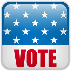 Image showing United States Election Vote Button.