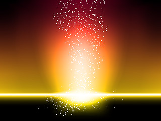 Image showing Stars Explosion Background Red and Yellow