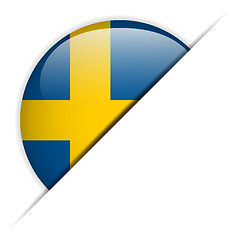 Image showing Sweden Flag Glossy Button