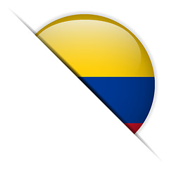 Image showing Colombia Flag Glossy Button