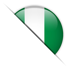 Image showing Nigeria Flag Glossy Button