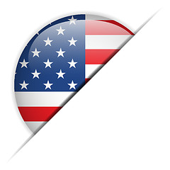 Image showing United States Flag Glossy Button