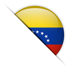 Image showing Venezuela Flag Glossy Button