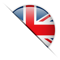 Image showing United Kingdom Flag Glossy Button