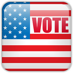 Image showing United States Election Vote Button.