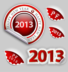 Image showing Happy New Year decoration elements 