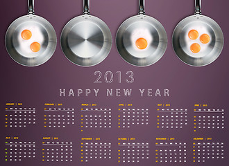 Image showing New year 2013 Calendar