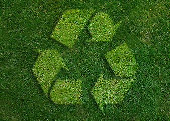 Image showing Green recycle Sign 