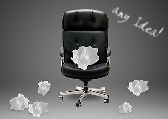 Image showing Black armchair