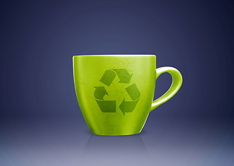 Image showing Green tea mug 