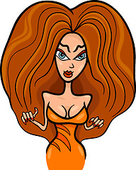 Image showing woman cartoon illustration leo sign