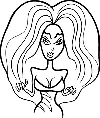 Image showing woman leo sign for coloring