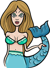 Image showing woman cartoon illustration pisces sign