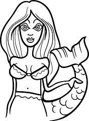 Image showing woman pisces sign for coloring