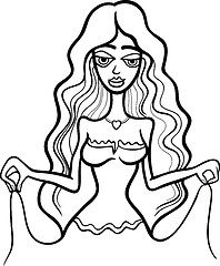 Image showing woman virgo sign for coloring