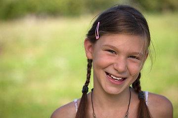 Image showing Portrait of a smiling young girl