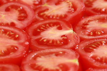 Image showing Sliced tomatoes