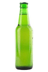 Image showing Green beer bottle