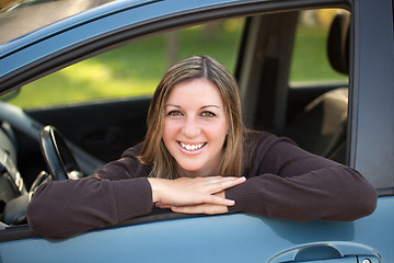 Image showing Smiling driver