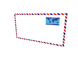 Image showing Old post envelope, background 