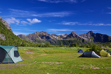Image showing Wildcamping on Lofoten islands