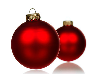 Image showing Red baubles