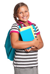 Image showing Girl with books