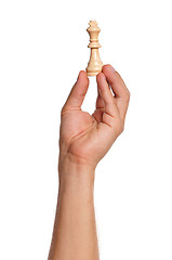 Image showing Hand with chess