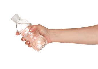 Image showing Hand with bottle of water