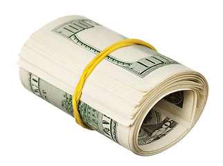 Image showing Roll of dollars