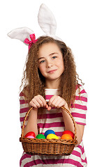 Image showing Girl with bunny ears