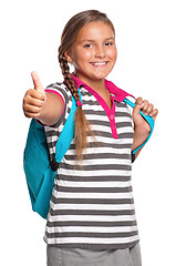 Image showing Girl with backpack