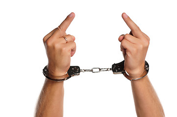 Image showing Hand with handcuffs