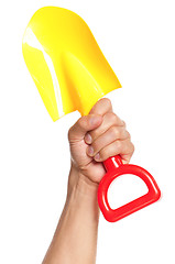 Image showing Hand with spade