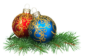 Image showing Christmas baubles