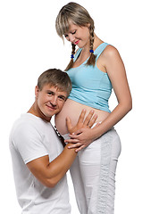 Image showing Pregnant woman with husband