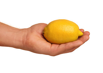 Image showing Hand with lemon